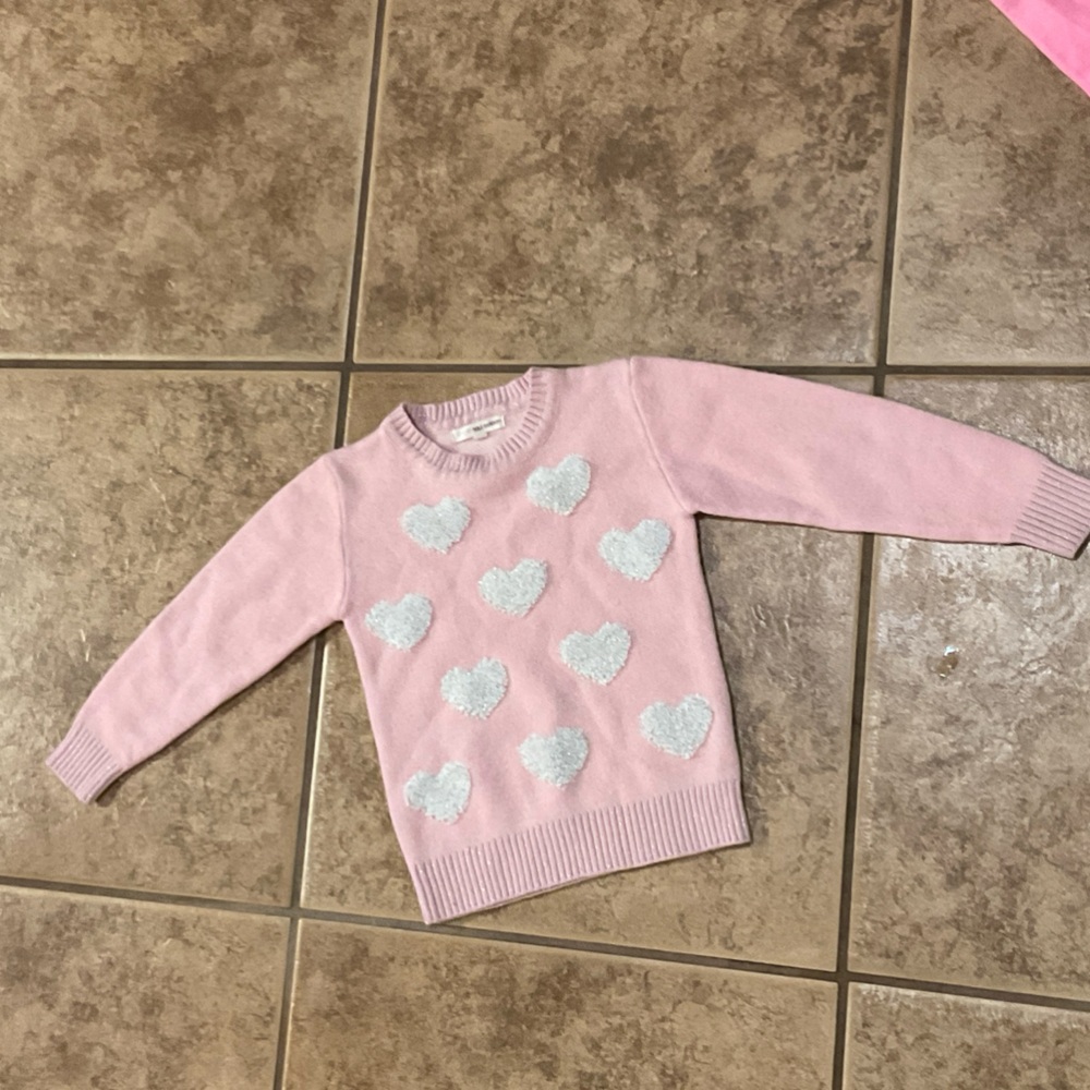 Self Esteem Pink Sweater with White Accents